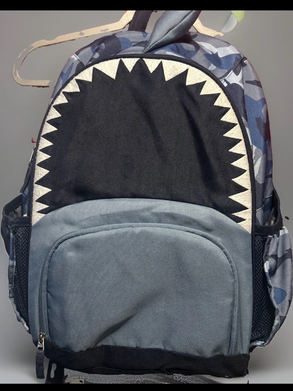 Pottery Barn Kids Blue and Black Shark Backpack
